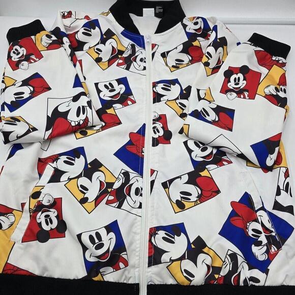 Disney Apparel Jacket Zip Up M Long Sleeve Mickey Minnie 62-2 - Picture 5 of 10